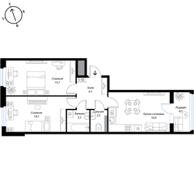 Квартира 60,2 м², 3-комнатная - изображение 1