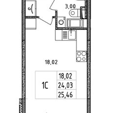 Квартира 25,5 м², студия - изображение 4