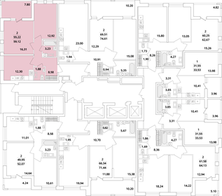 Квартира 59,1 м², 2-комнатная - изображение 2