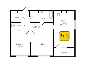 77,8 м², 2-комнатная квартира 9 340 000 ₽ - изображение 11