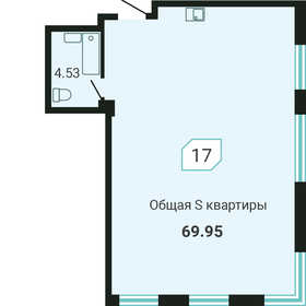 Квартира 70 м², студия - изображение 1