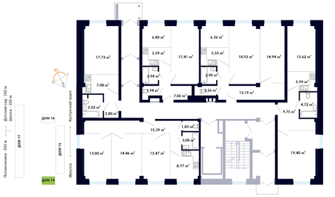 76,1 м², 4-комнатная квартира 6 800 000 ₽ - изображение 76