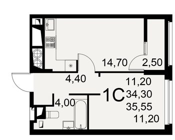 55 м², 1-комнатная квартира 4 350 000 ₽ - изображение 29