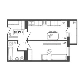 37,9 м², 1-комнатная квартира 6 253 500 ₽ - изображение 17