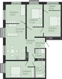 99,6 м², 4-комнатная квартира 25 298 400 ₽ - изображение 17