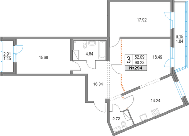 97,5 м², 3-комнатная квартира 19 990 000 ₽ - изображение 115