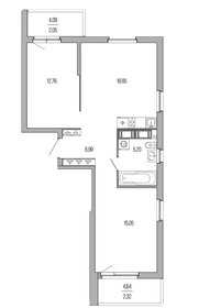 Квартира 63,2 м², 2-комнатная - изображение 1