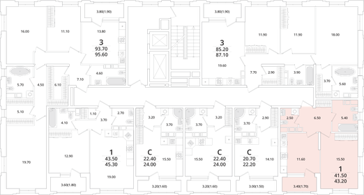 Квартира 43,2 м², 1-комнатная - изображение 2