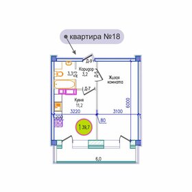 Квартира 39,7 м², 1-комнатная - изображение 1