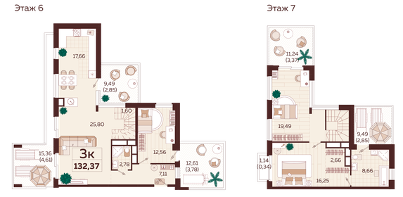 154,2 м², 4-комнатная квартира 58 600 000 ₽ - изображение 24