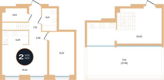 128 м², 4-комнатная квартира 32 007 500 ₽ - изображение 25