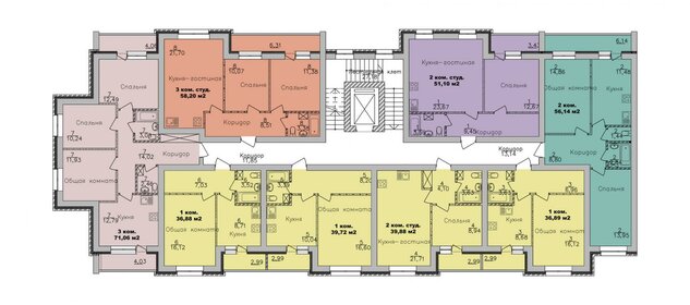 Квартира 71,1 м², 3-комнатная - изображение 2