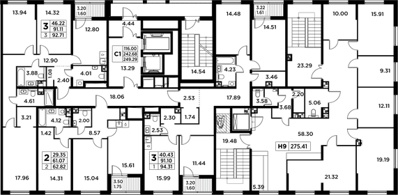 100 м², 4-комнатная квартира 19 900 000 ₽ - изображение 137