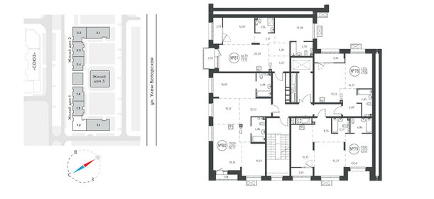 62,5 м², 2-комнатная квартира 11 084 875 ₽ - изображение 80