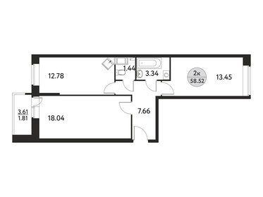 65,5 м², 2-комнатная квартира 8 800 000 ₽ - изображение 55