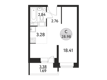 31,7 м², квартира-студия 5 067 200 ₽ - изображение 25