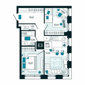 50,7 м², 2-комнатная квартира 6 290 520 ₽ - изображение 34