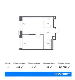 50,8 м², 1-комнатные апартаменты 17 833 950 ₽ - изображение 23