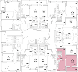 38,3 м², 1-комнатная квартира 8 852 328 ₽ - изображение 76