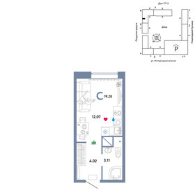 19 м², квартира-студия 3 390 000 ₽ - изображение 15