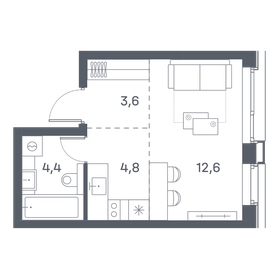 25,4 м², квартира-студия 13 476 701 ₽ - изображение 8