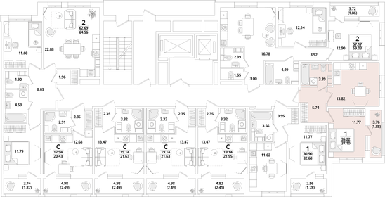 Квартира 37,1 м², 1-комнатная - изображение 2