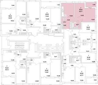 Квартира 60,8 м², 2-комнатная - изображение 2