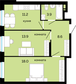 56 м², 2-комнатная квартира 7 500 000 ₽ - изображение 102