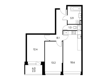 64,1 м², 2-комнатная квартира 11 397 000 ₽ - изображение 26