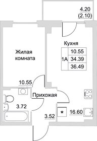 36,3 м², 1-комнатная квартира 2 827 500 ₽ - изображение 29
