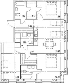 Квартира 98,4 м², 3-комнатная - изображение 1