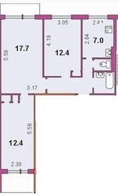 Квартира 61,5 м², 3-комнатная - изображение 4