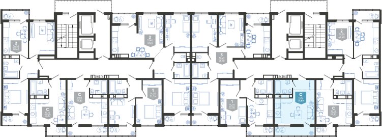 28,5 м², квартира-студия 3 630 000 ₽ - изображение 52