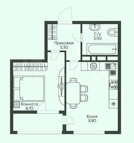 Квартира 30 м², 1-комнатная - изображение 1