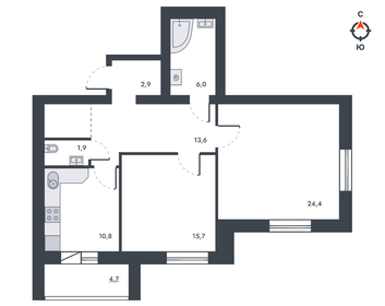 Квартира 80 м², 2-комнатная - изображение 2