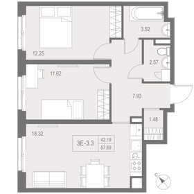 63 м², 3-комнатная квартира 9 100 000 ₽ - изображение 166