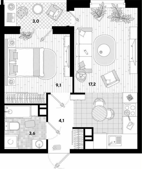 37 м², 2-комнатная квартира 4 500 000 ₽ - изображение 1
