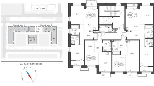 62,5 м², 2-комнатная квартира 11 084 875 ₽ - изображение 60