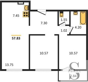 77 м², 3-комнатная квартира 6 300 000 ₽ - изображение 74