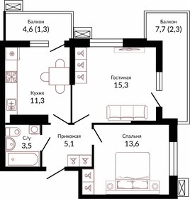 63,5 м², 2-комнатная квартира 6 500 000 ₽ - изображение 67