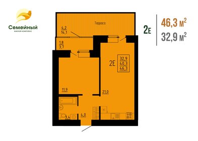 45 м², 2-комнатная квартира 3 870 000 ₽ - изображение 15