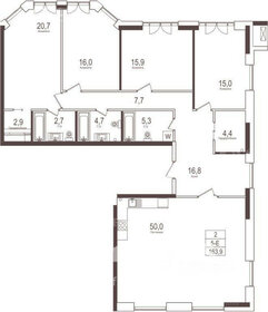 Квартира 163 м², 4-комнатная - изображение 2