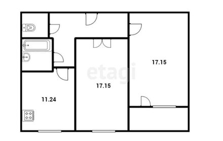 Квартира 54,5 м², 2-комнатная - изображение 2