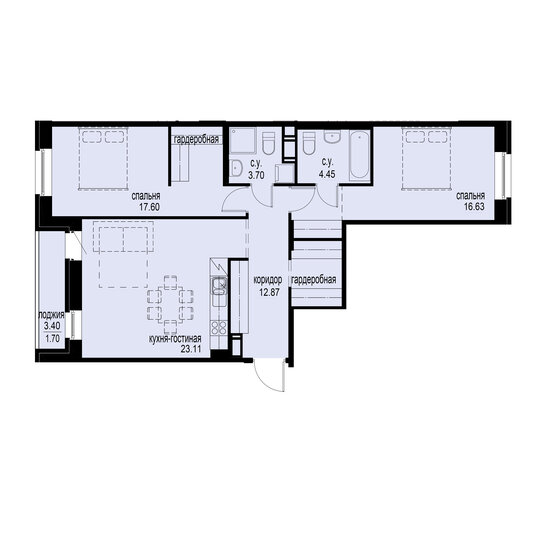 80,1 м², 2-комнатная квартира 21 215 900 ₽ - изображение 36