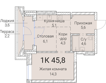 50,4 м², апартаменты-студия 7 200 000 ₽ - изображение 65