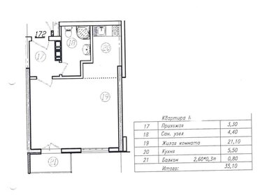 35,3 м², 1-комнатная квартира 12 500 000 ₽ - изображение 61