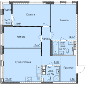 81,7 м², 3-комнатная квартира 7 354 000 ₽ - изображение 21