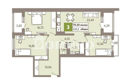 147 м², 3-комнатная квартира 210 000 ₽ в месяц - изображение 69