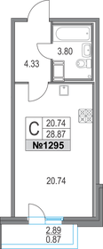 30,9 м², квартира-студия 8 500 000 ₽ - изображение 114