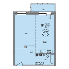 28 м², 1-комнатная квартира 4 320 000 ₽ - изображение 104